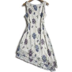 VTG 90s Lace Dress Size 15/16 Floral Cottagecore Fairy Grunge Romantic Feminine